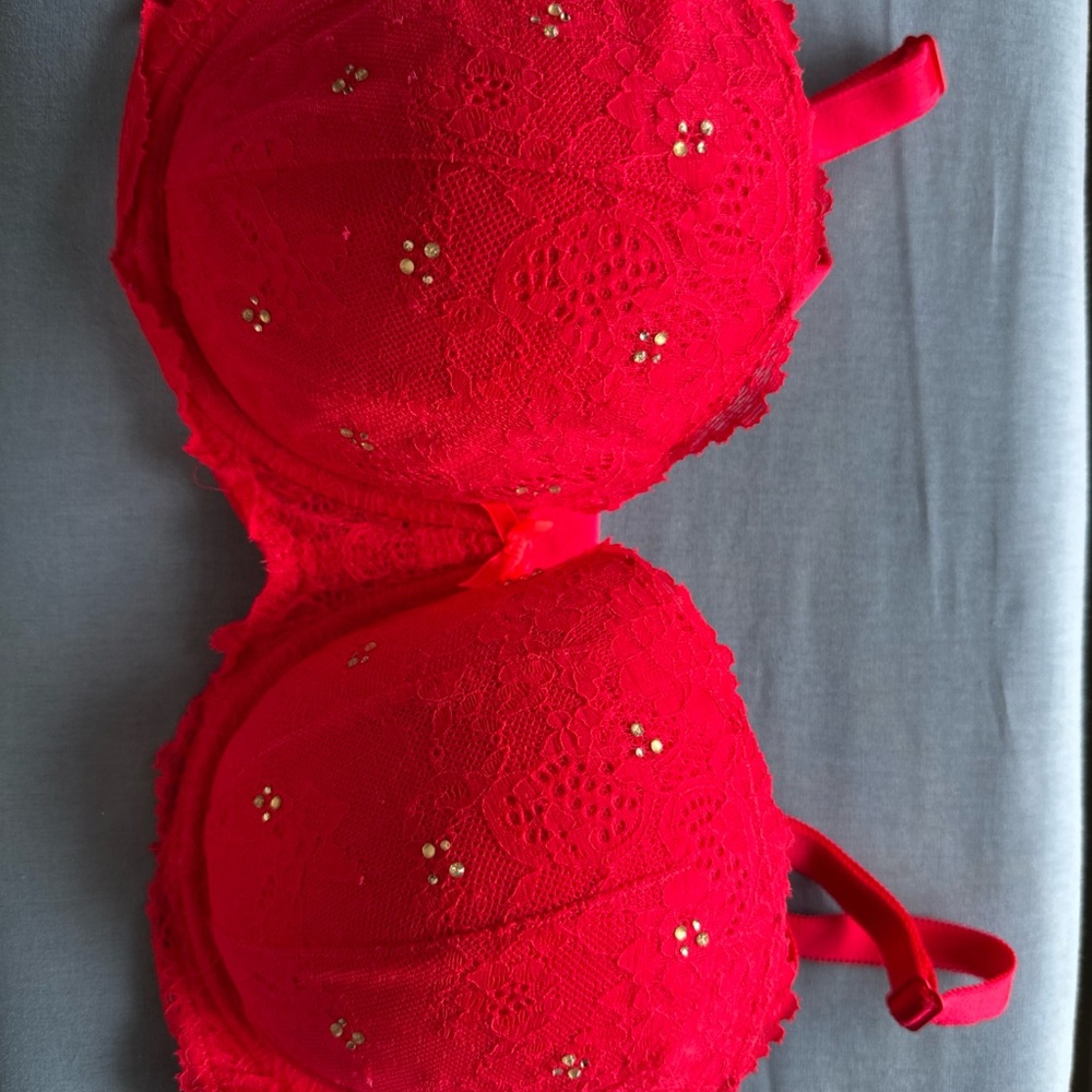Victoria’s Secret Elegant Red Lace Bra